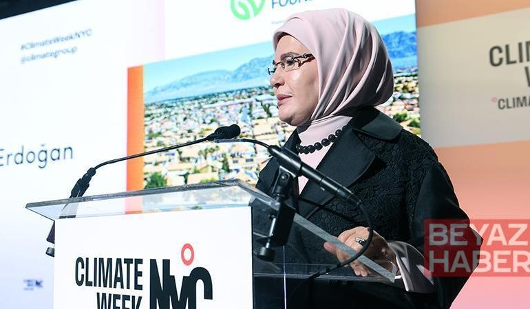 Emine Erdoğan, New York İklim Haftası açılışında konuştu