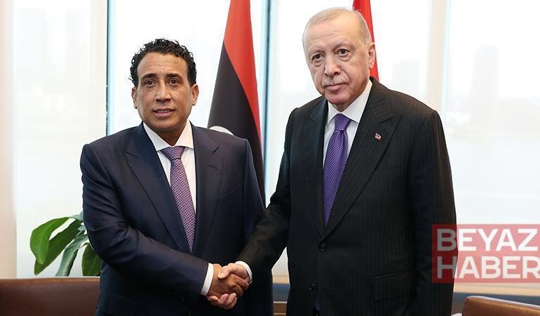 Cumhurbaşkanı Erdoğan, Libya Başkanlık Konseyi Başkanı Menfi’yi kabul etti