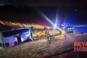 Amasya’da yolcu otobüsü şarampole uçtu: 2