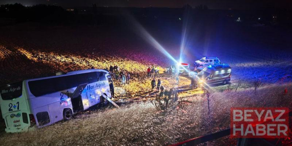 Amasya’da yolcu otobüsü şarampole uçtu: 2