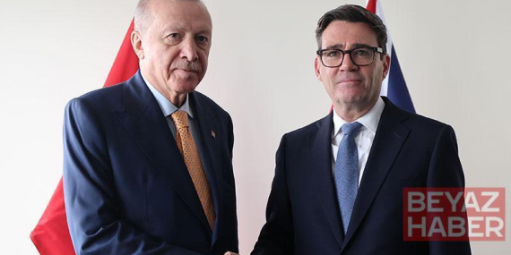 Cumhurbaşkanı Erdoğan, İngiltere Başbakanı Burnham ile bir araya geldi