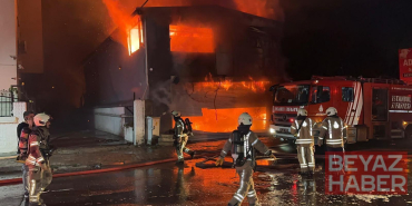 Esenyurt’ta lastikçide başlayan yangın iş yerlerine sıçradı; 6 iş yeri zarar gördü