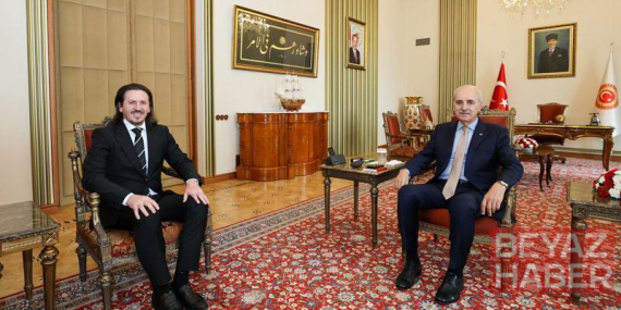 TBMM Başkanı Kurtulmuş, Kuzey Makedonya Kültür ve Turizm Bakanı Süleymani