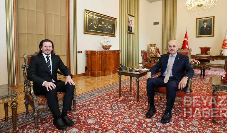 TBMM Başkanı Kurtulmuş, Kuzey Makedonya Kültür ve Turizm Bakanı Süleymani