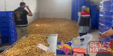 İncir işletmesinde 25 ton etiketsiz ürün ele geçirildi