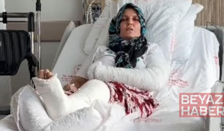 Kavgada 3 çocuk annesinin kolu ve bacağı kırıldı