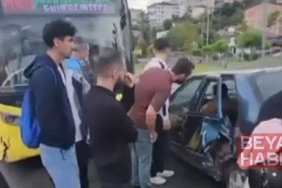 Başakşehir’de İETT otobüsü ile otomobil çarpıştı: 3 yaralı