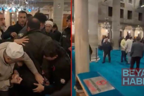 Eyüpsultan Camii’nde çıkan kavgada silahla havaya ateş açan şüpheli yakalandı