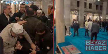 Eyüpsultan Camii’nde çıkan kavgada silahla havaya ateş açan şüpheli yakalandı