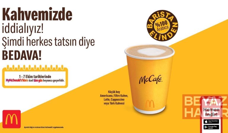 McDonald’s Türkiye’den, kahveseverlere ekim ayına özel kampanya
