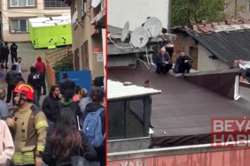 Kağıthane’de eşi 2 aydır eve gelmeyince çatıya çıktı; polis ikna etti
