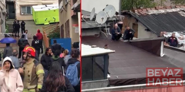 Kağıthane’de eşi 2 aydır eve gelmeyince çatıya çıktı; polis ikna etti