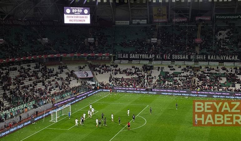 Konyaspor-Filistin Milli Takımı karşılaşmasında kardeşlik kazandı