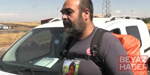 Acılı baba Saray'a yürüyüş başlattı