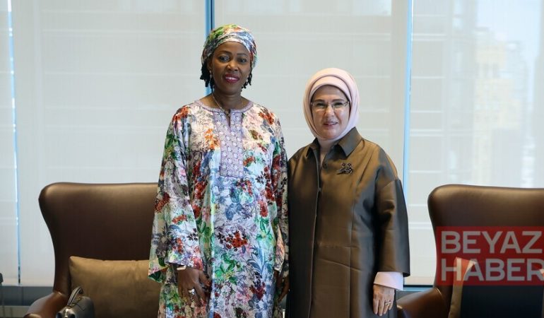 Emine Erdoğan, Sierra Leone Cumhurbaşkanı'nın eşi Fatima Maada Bio ile görüştü: