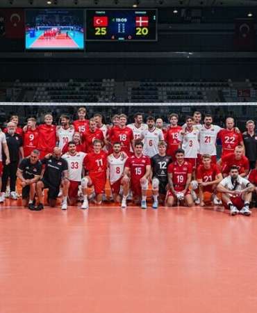 A Milli Erkek Voleybol Takımı, hazırlık maçında Danimarka'yı yendi