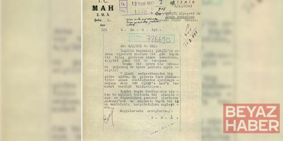 MİT, İnönü ile Churchill görüşmesinin Alman çevrelerine yansımasına ilişkin belgeyi paylaştı
