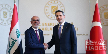 Bakan Bayraktar, Irak Petrol Bakanı Hüdeyir ile bir araya geldi
