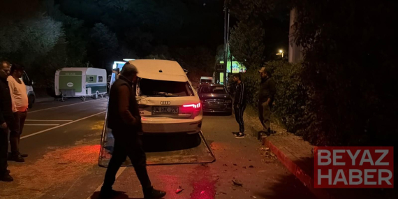Sarıyer’de otomobil park halindeki 6 araca çarptı: 3 yaralı