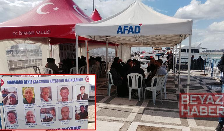 Silivri’de batan gemideki 9 mürettebatı arama çalışmaları 32’nci gününde devam ediyor