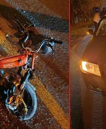 Otomobille çarpışan motosikletin sürücüsü öldü