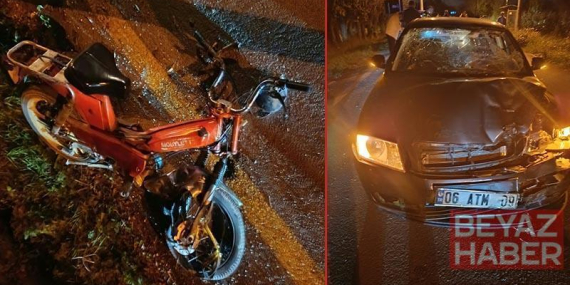 Otomobille çarpışan motosikletin sürücüsü öldü