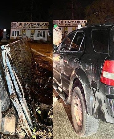 Cip, iş yerinin bahçe duvarına çarptı: 4 yaralı