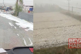 Kuvvetli yağış ve dolu nedeniyle tarım arazileri zarar gördü