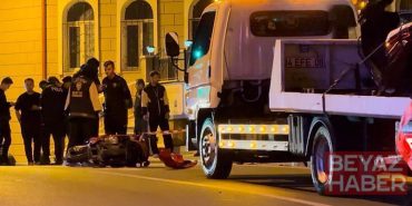 Beykoz’da direğe çarpan motosiklet sürücüsü hayatını kaybetti; kaza kamerada