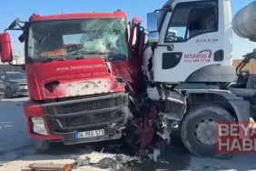 Avcılar’da iki beton mikseri çarpıştı; yaralı şoför hastaneye kaldırıldı