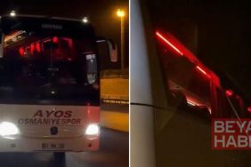 Osmaniyespor FK’nın taraftar otobüsüne taşlı saldırıya 7 gözaltı