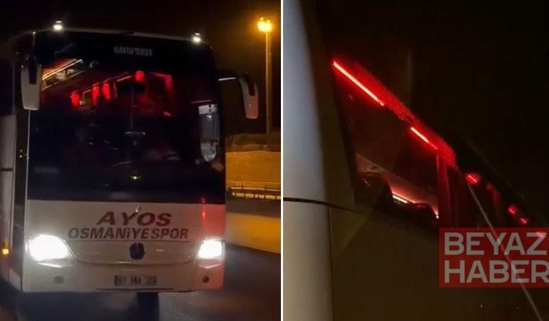 Osmaniyespor FK’nın taraftar otobüsüne taşlı saldırıya 7 gözaltı