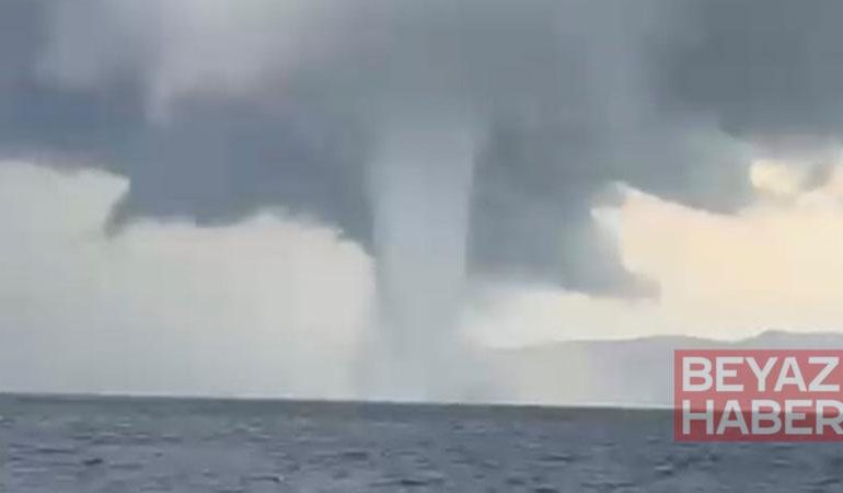 Bodrum açıklarında dev hortum