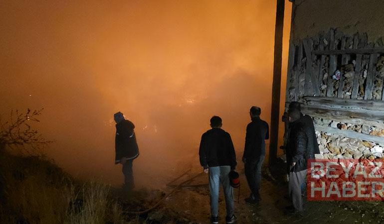 Kütahya’da 6 samanlık ve ahır yandı