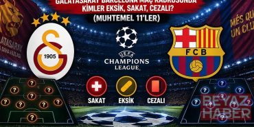 GALATASARAY - BARCELONA MAÇ KADROSUNDA KİMLER EKSİK? Sakat, Cezalı Var Mı? Galatasaray'da Eksik Var Mı? Barcelona'nın Galatasaray Kafilesi Belli Oldu! İşte Eksikler ve Muhtemel 11'ler