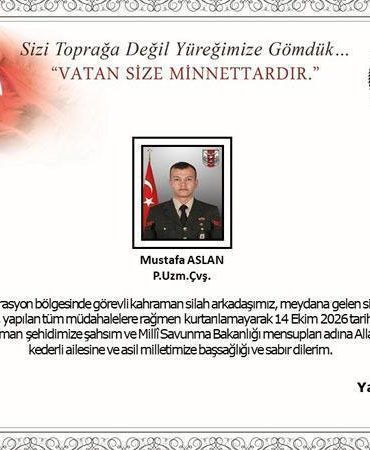 Silah kazasında yaralanan asker şehit oldu