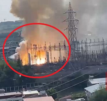 Diyarbakır'da trafo merkezinde yangın ve patlamalar kamerada