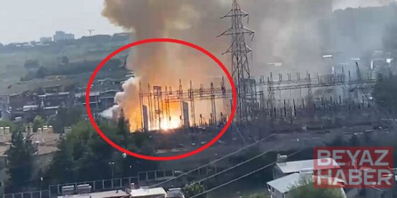 Diyarbakır'da trafo merkezinde yangın ve patlamalar kamerada