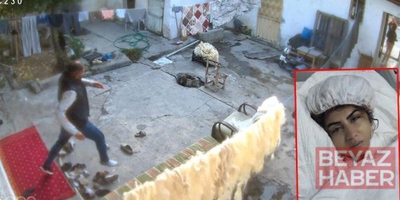 Kendisini terk eden kadın ile annesini bıçaklayan şüphelinin eve girip çıktığı anlar kamerada