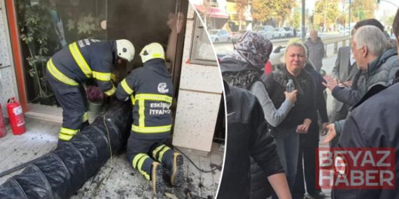 Eskişehir'de çiçekçide yangın! Gözyaşlarına boğuldu: Bütün mallarım gitti, dükkanım gitti