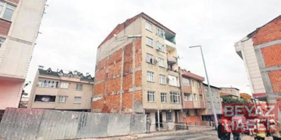 7 katlı bina çatlaklar sebebiyle tahliye edildi