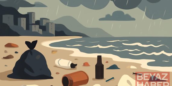 Zonguldak'ta Sağanak Yağmur Sonrası Kozlu Sahili Çöplerle Kaplandı