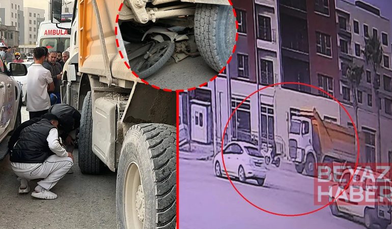 Hatay’da acı kaza! Motosiklet hafriyat kamyonunun altında kaldı: Sürücünün kahreden son anları kamerada!