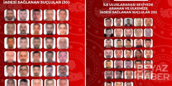 SON DAKİKA! İçişleri Bakanı Mustafa Çiftçi açıkladı! 33'ü kırmızı bültenle aranan 63 suçlu Türkiye'ye getirildi