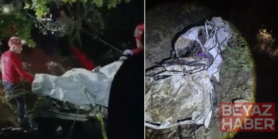 Dönüş yolunda facia! Demir yığınına dönen araçta 4 kişi öldü 1 kişi yaralandı