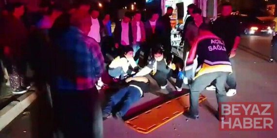 Otomobil park halindeki kamyonete çarptı: 2 yaralı